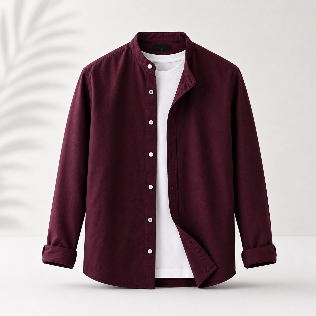 Premium Oxford Cotton Maroon Collar Shirt